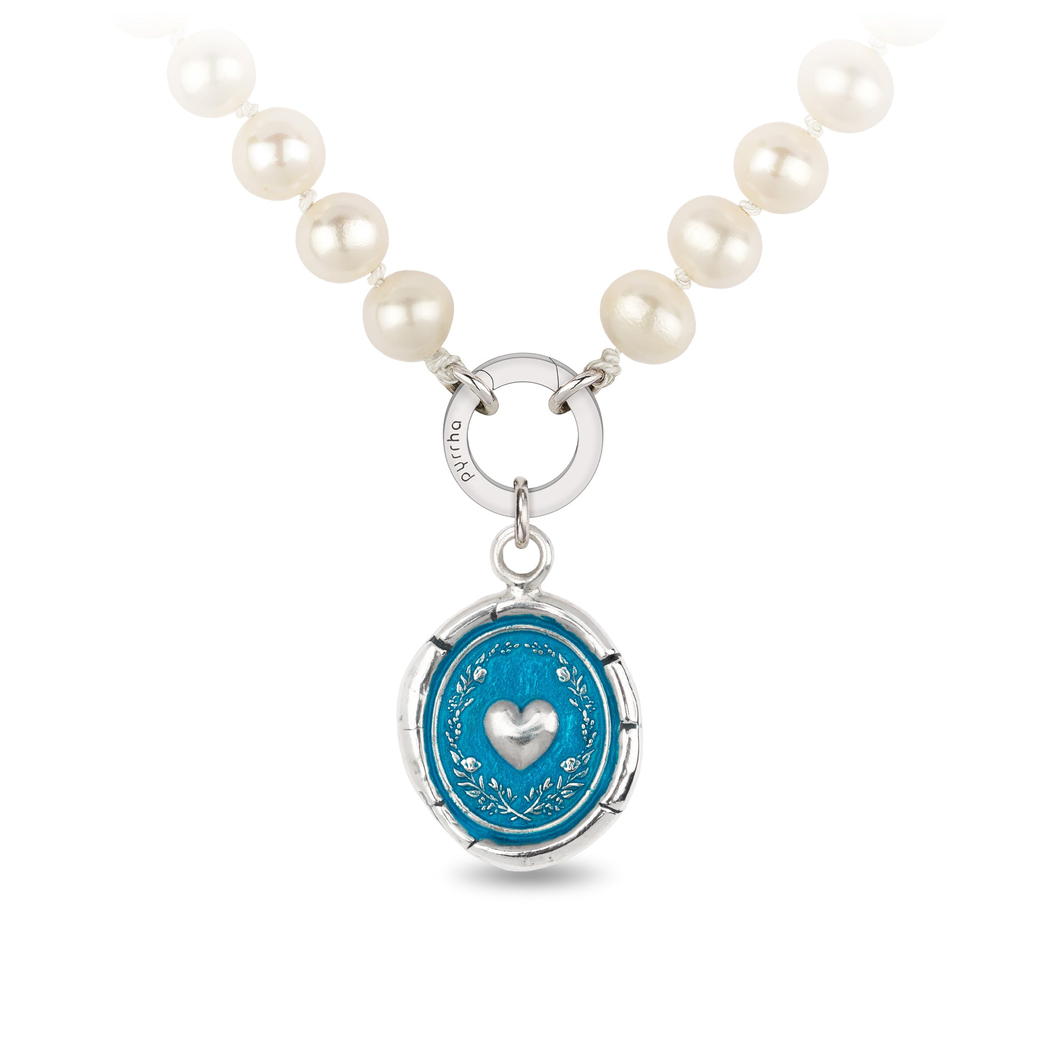 Self-Love Knotted Freshwater Pearl Necklace - Capri Blue