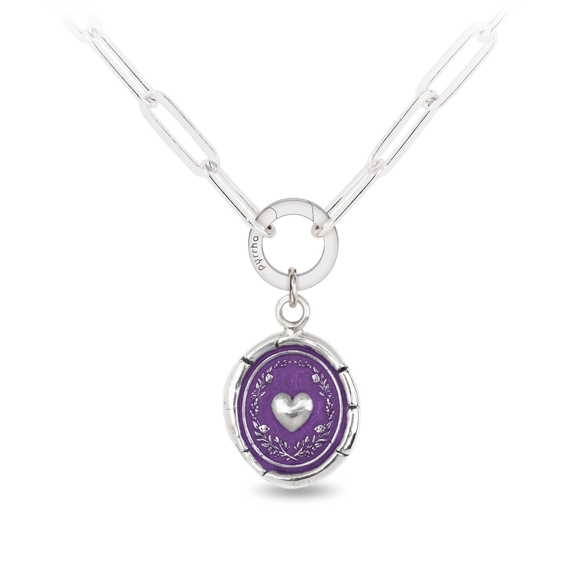 Self-Love Large Paperclip Chain Necklace - Mystic Violet