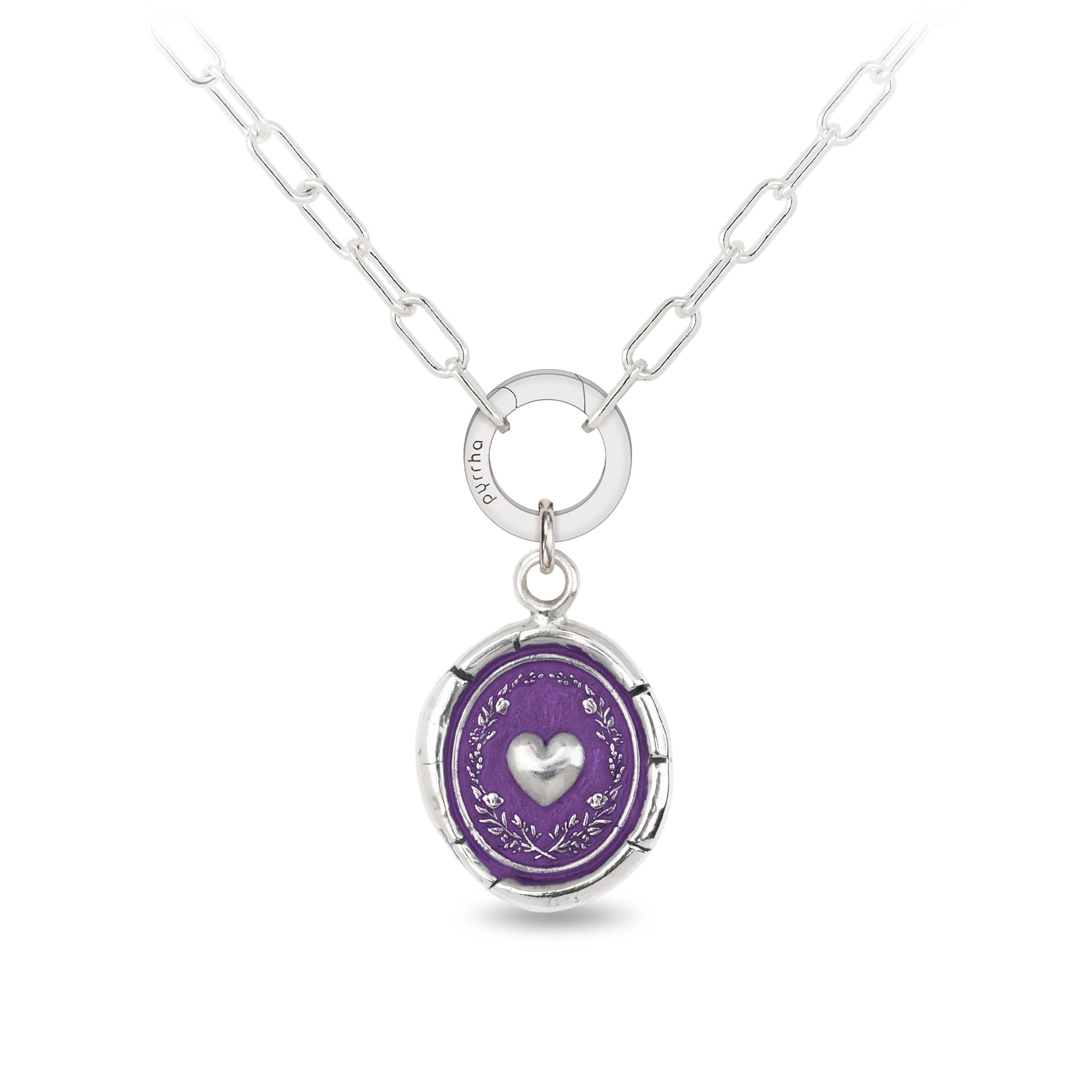 Self-Love Small Paperclip Chain Necklace - Mystic Violet