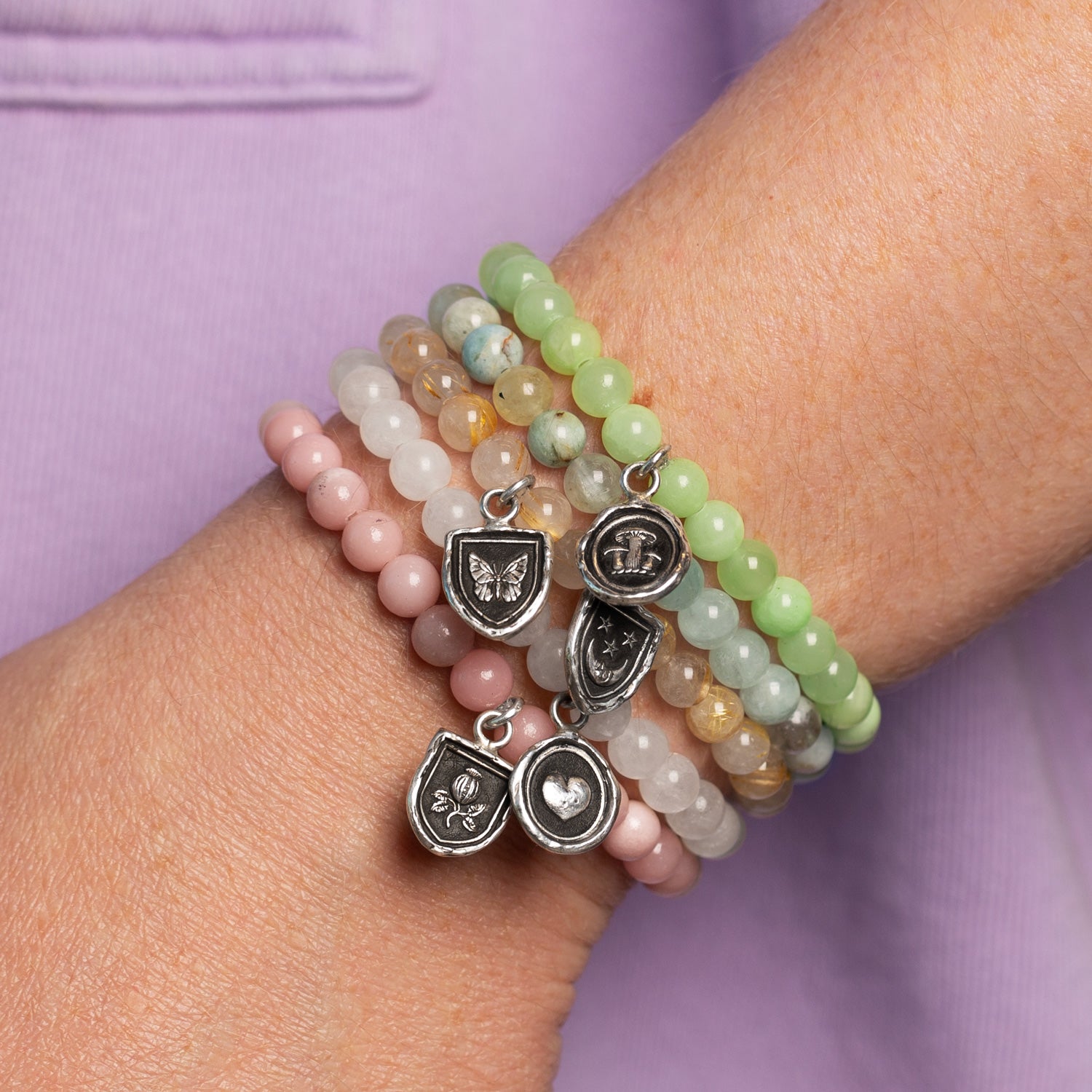 Joyful Appreciation Talisman Stretch Stone Bracelet