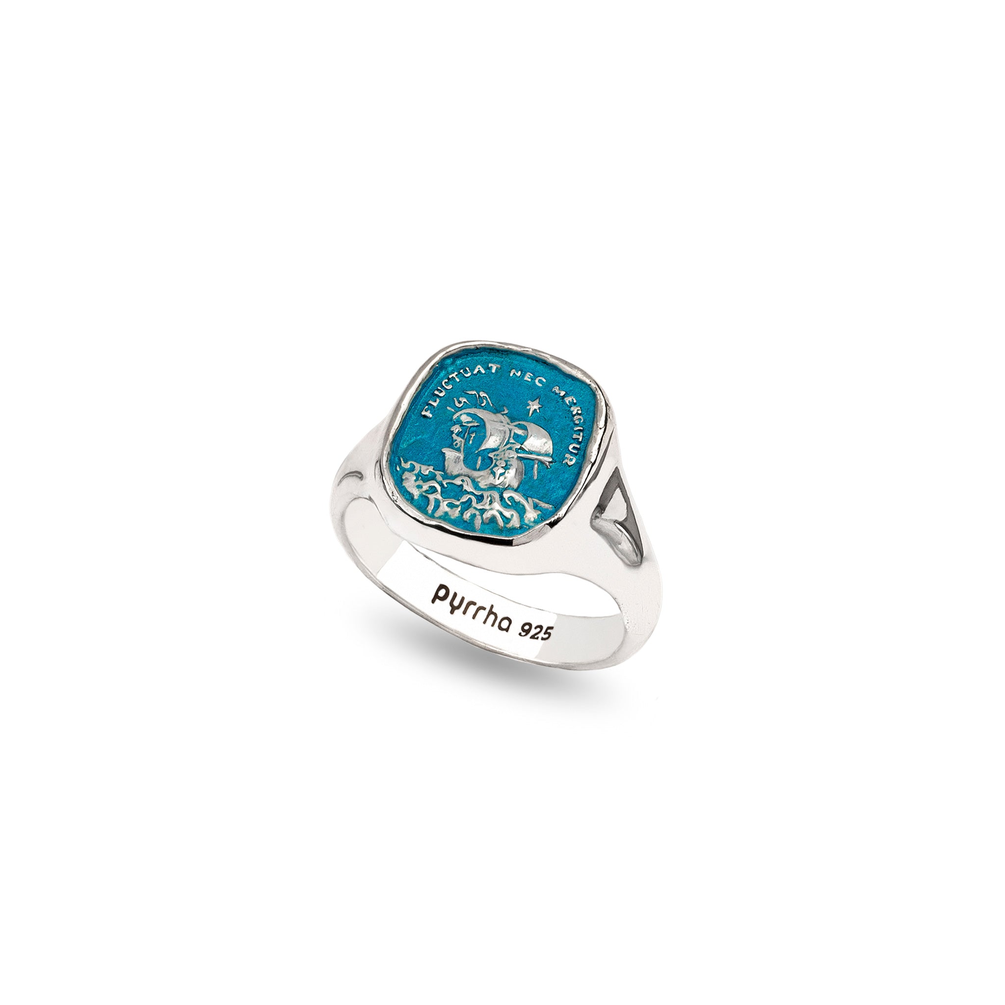 Strength & Resilience Signet Ring - Capri Blue