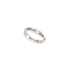 An engraved silver band ring representing those who are to be bent not broken
