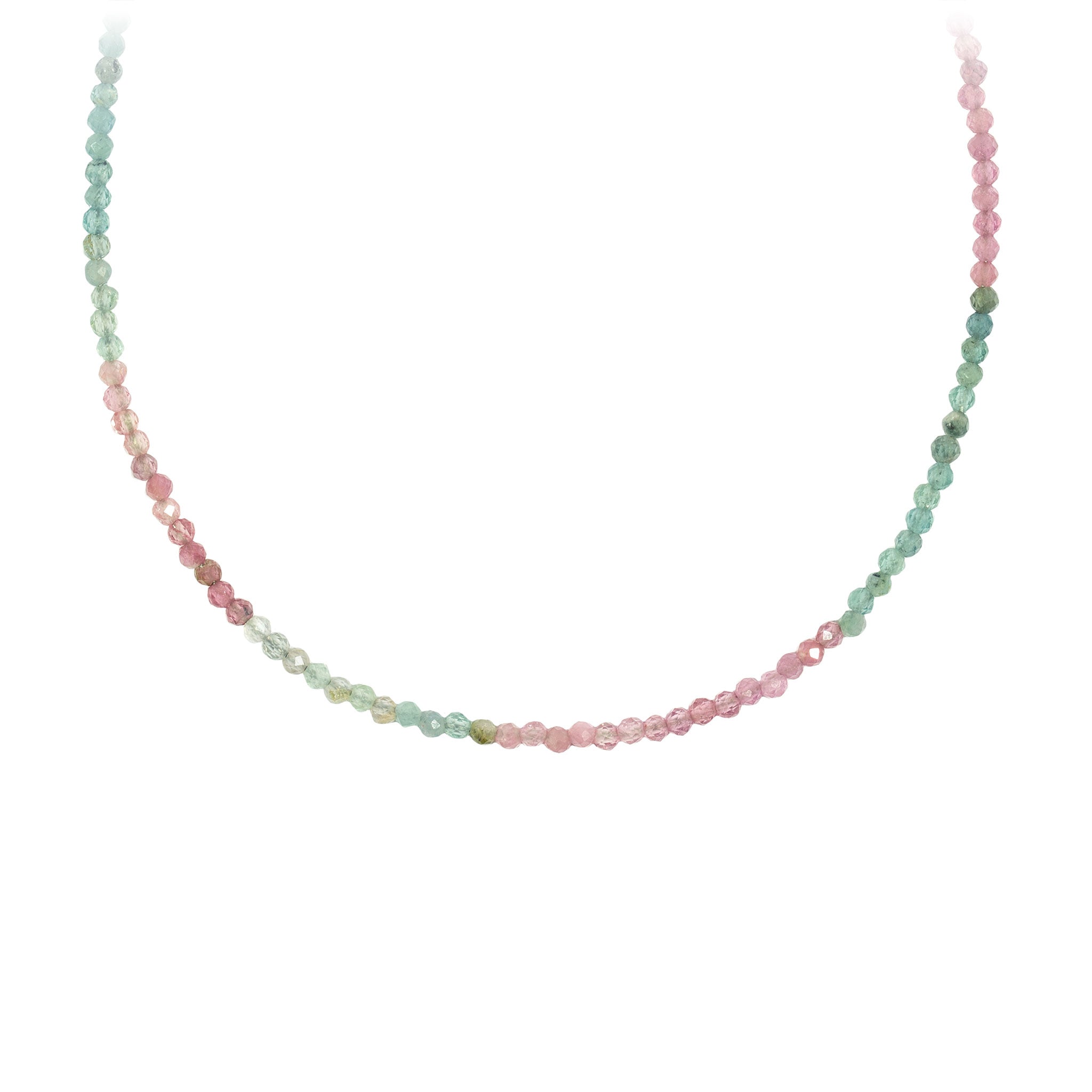 Tourmaline Faceted Stone Choker with Talisman Clip