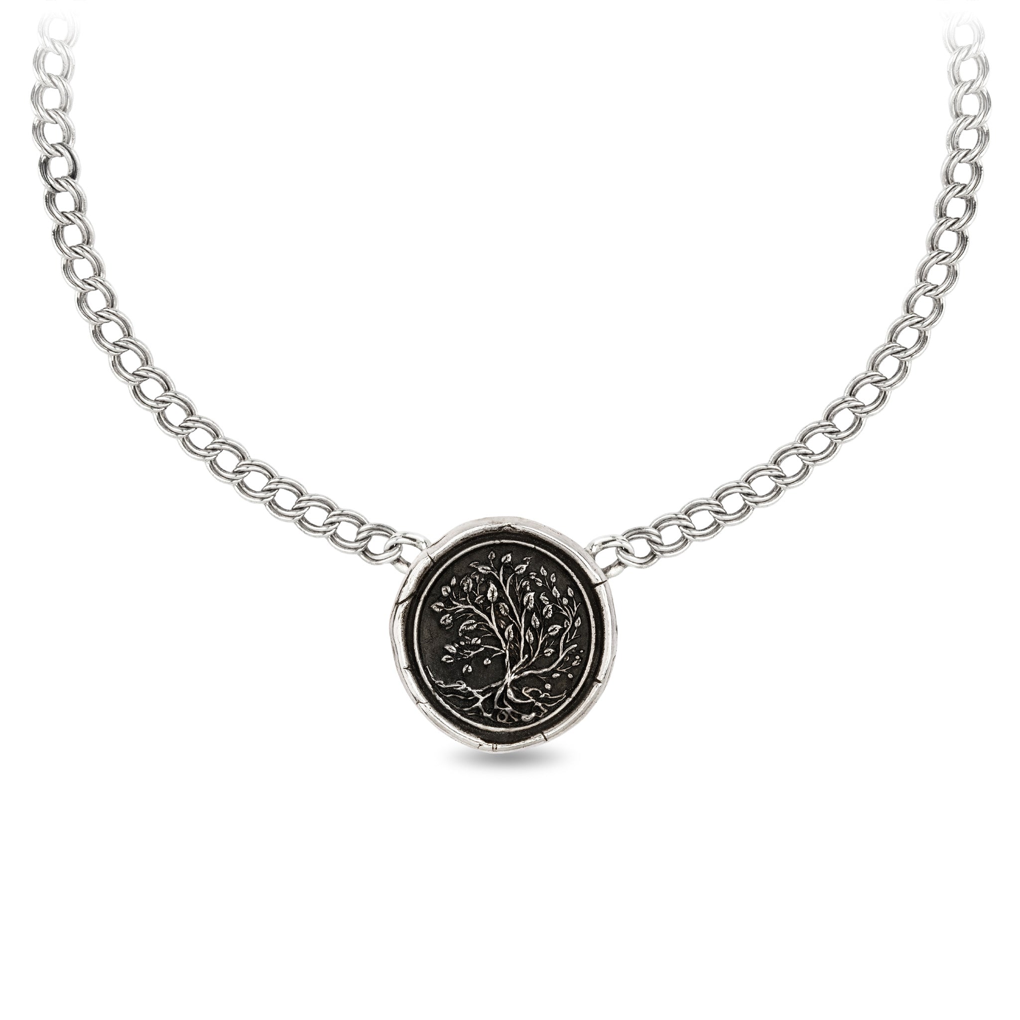 Tree of Life Double Curb Link Talisman Choker