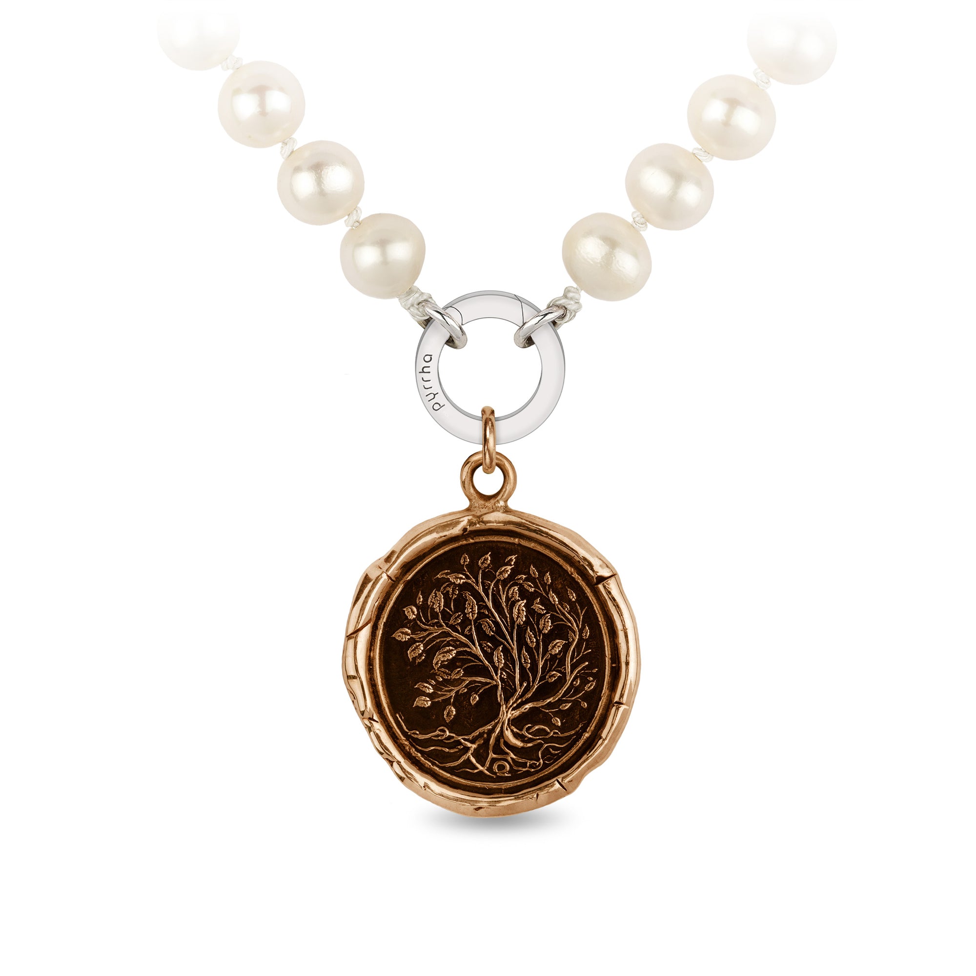 Tree of Life Knotted Freshwater Pearl Necklace