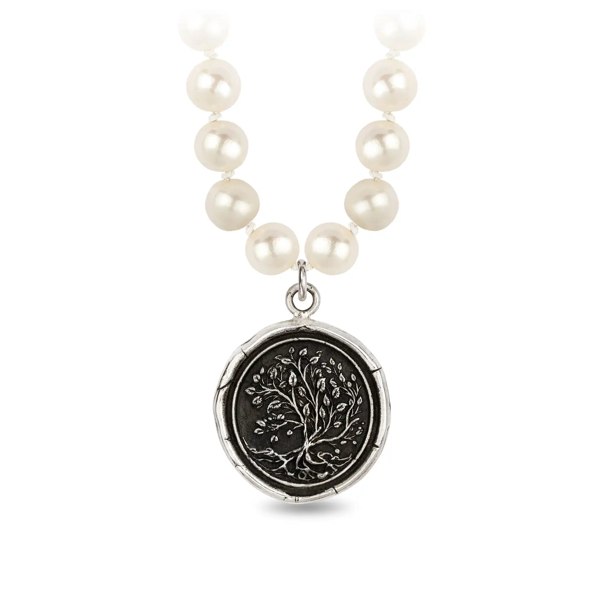 Tree of Life Freshwater Pearl Necklace - Ivory