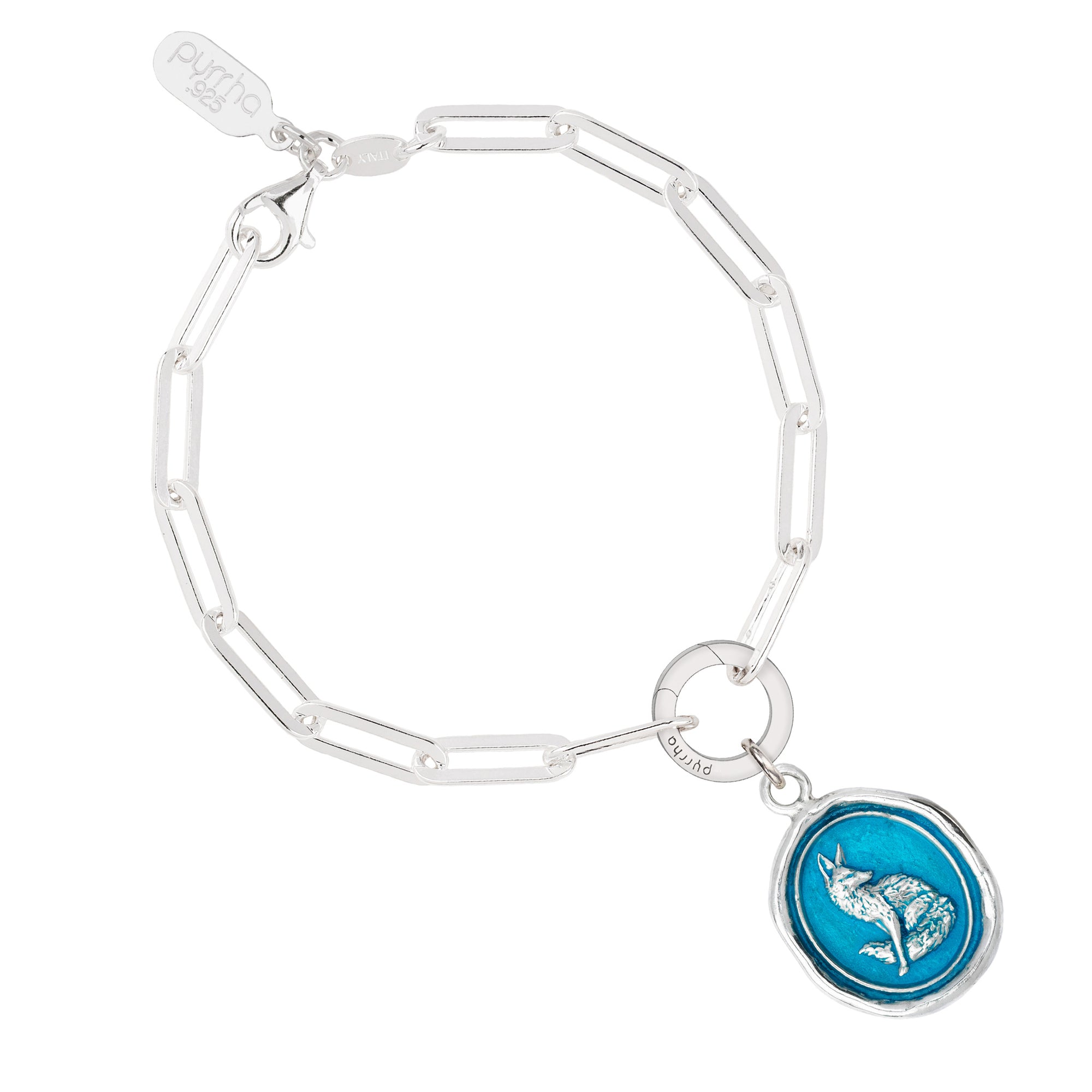Trust in Yourself Paperclip Chain Bracelet - Capri Blue