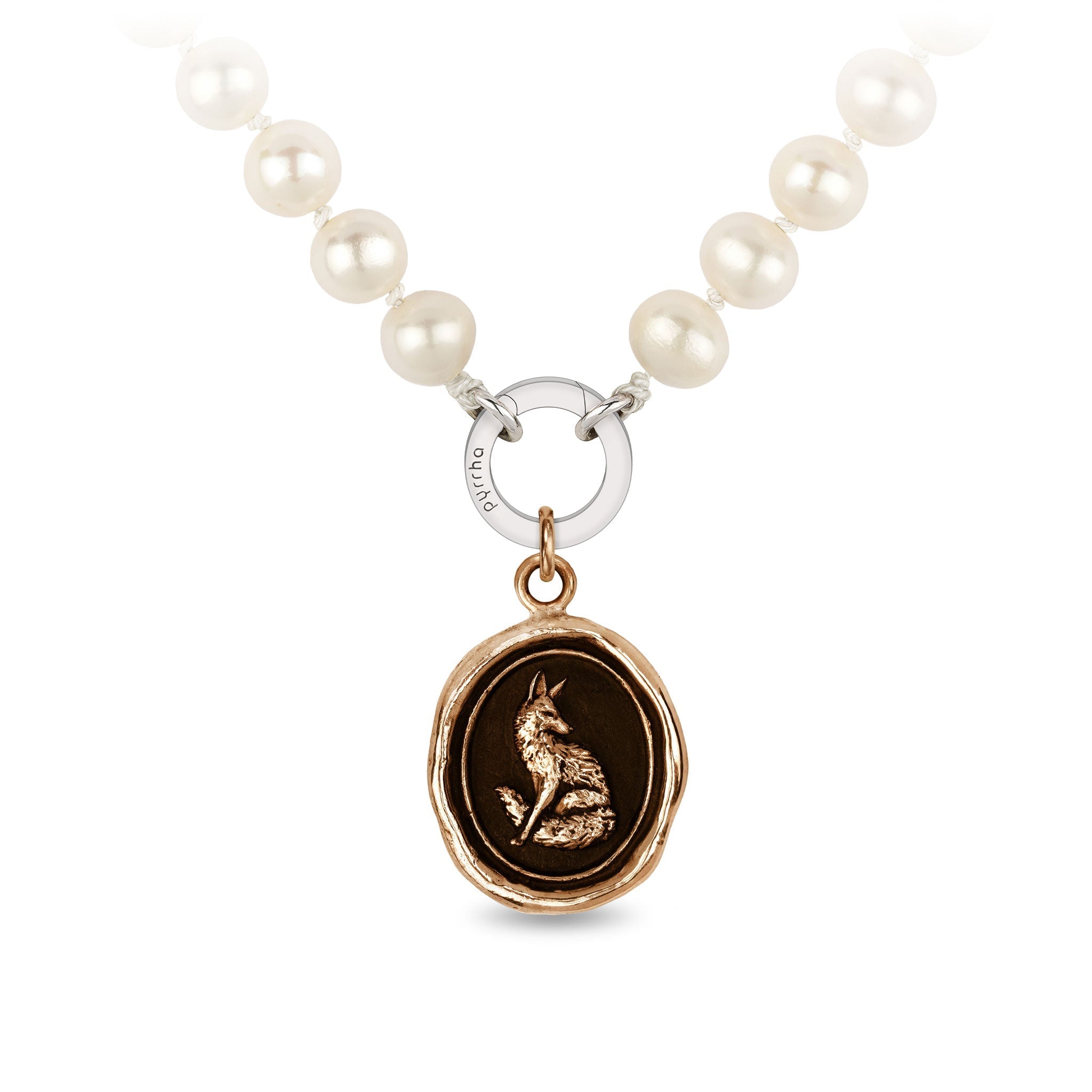 Trust in Yourself Knotted Freshwater Pearl Necklace - Bronze