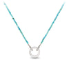Turquoise Faceted Stone Choker with Talisman Clip