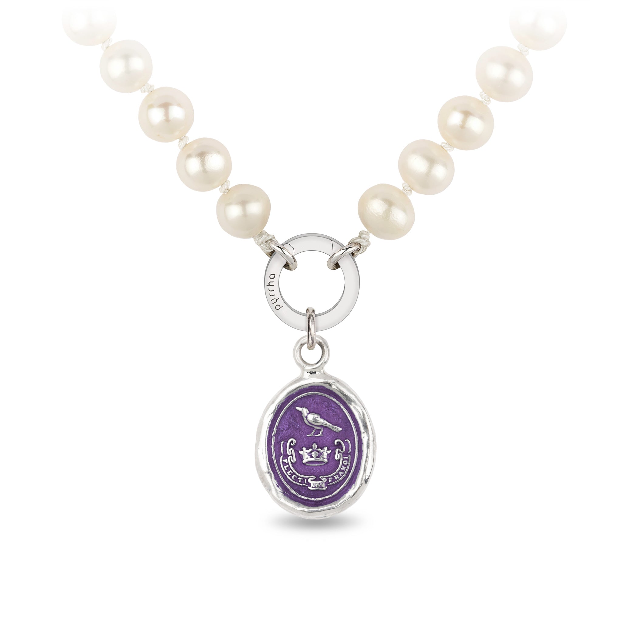 Unbreakable Knotted Freshwater Pearl Necklace - Mystic Violet