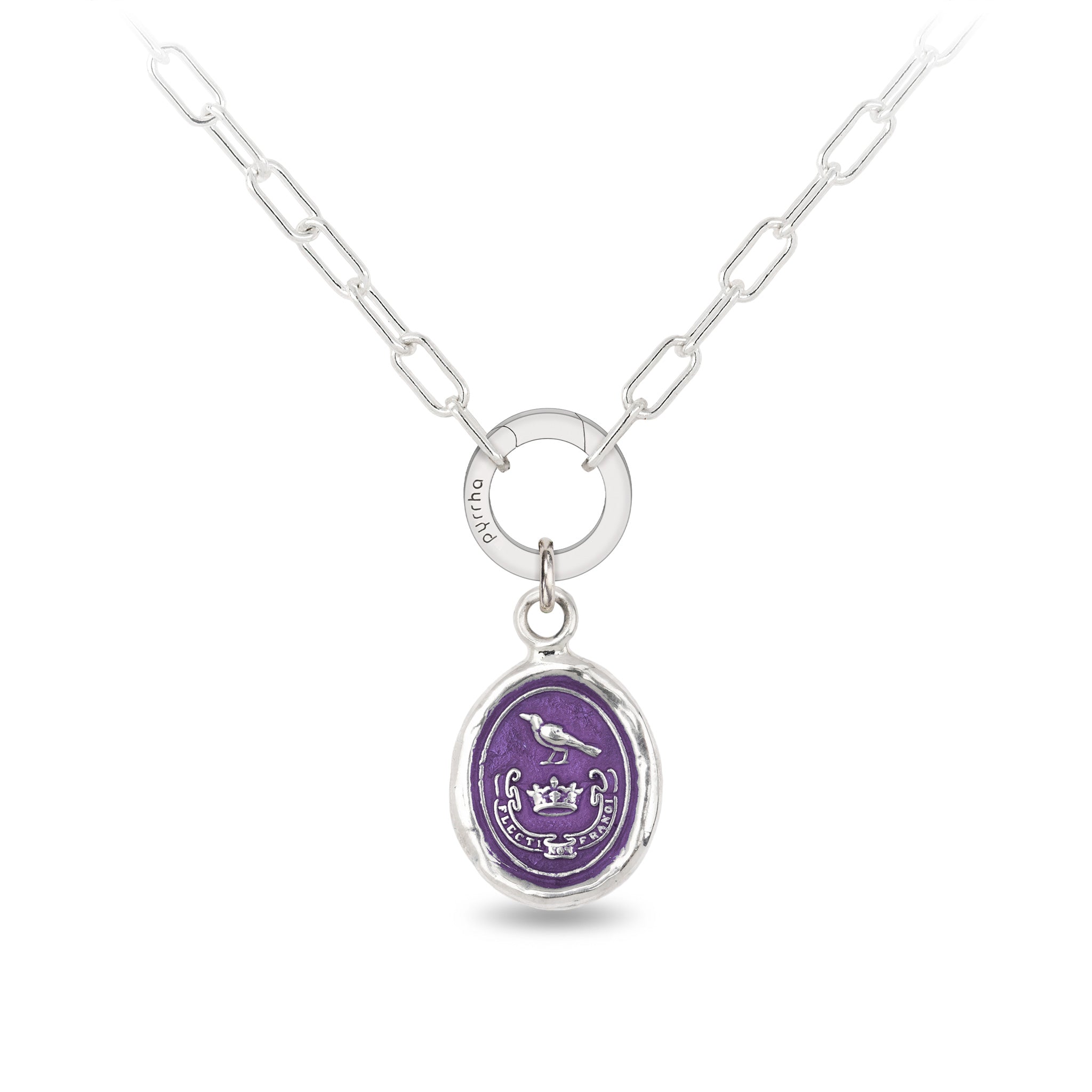 Unbreakable Small Paperclip Chain Necklace - Mystic Violet