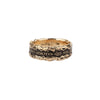 Love is the Breath that Sustains Us Wide 14K Gold Textured Band Ring