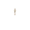 A 14k gold charm in the shape of the number one.
