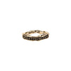 Love Conquers All Narrow 14K Gold Textured Band Ring