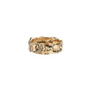 Wide 14K Gold Textured Band Ring