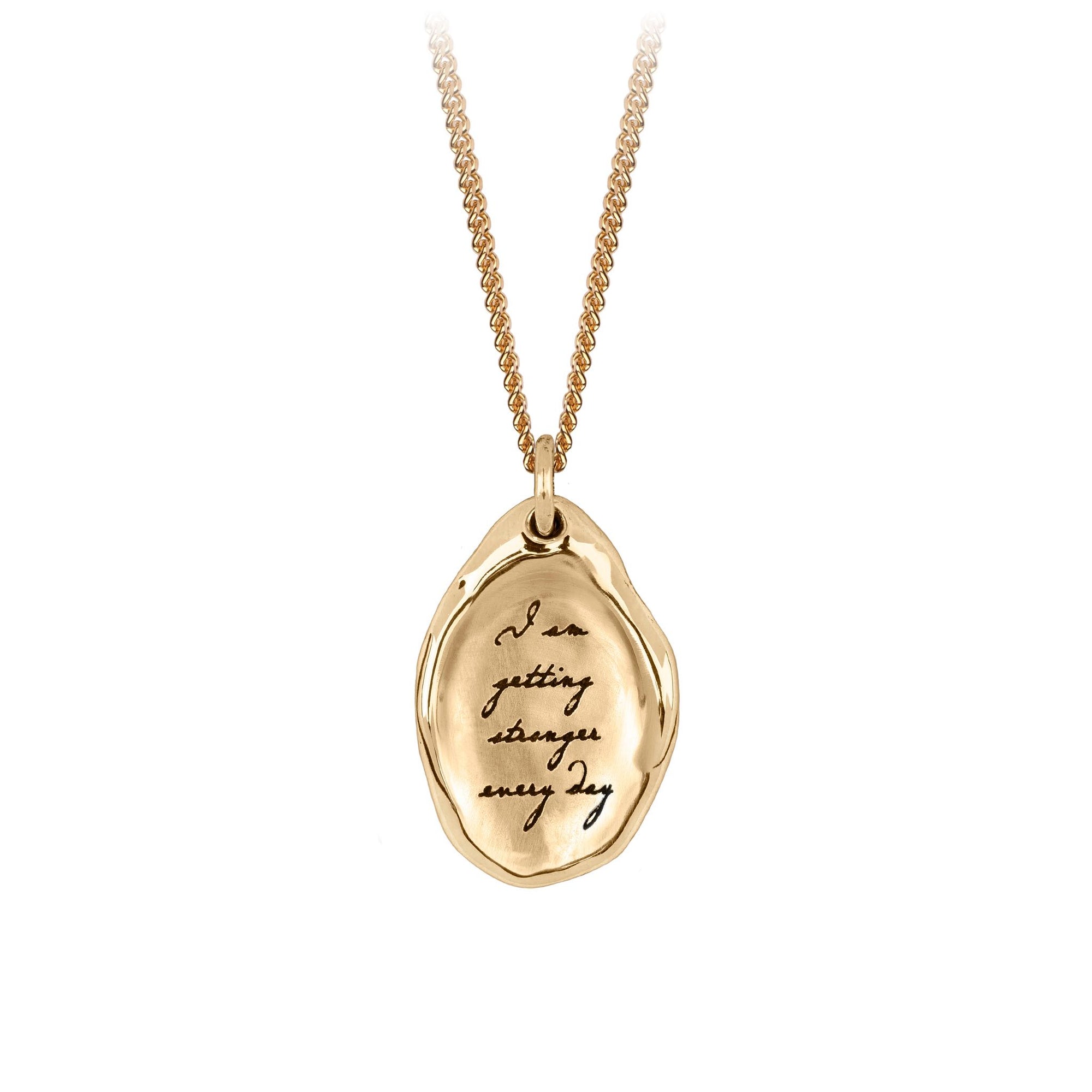 I Am Getting Stronger Every Day 14K Gold Affirmation Talisman