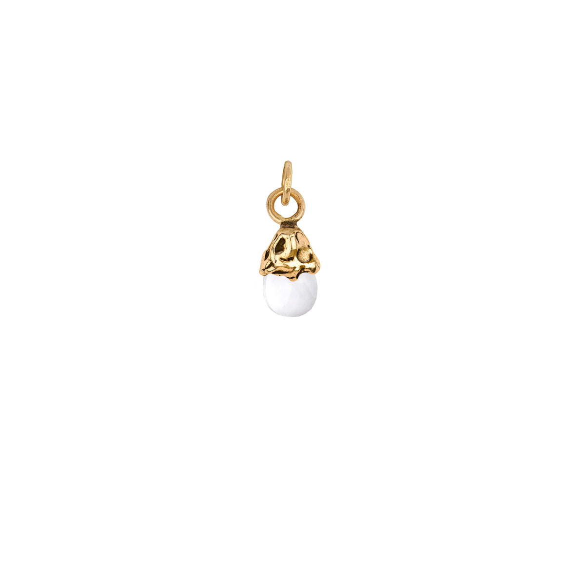 Serenity Clear Quartz 14K Gold Capped Attraction Charm