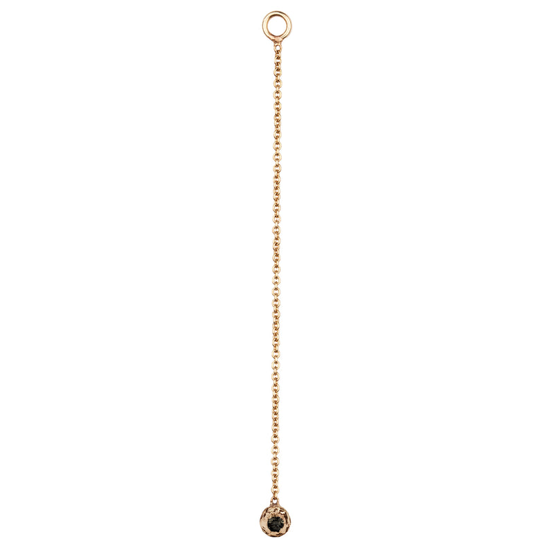 A 14 karat gold convertible chain drop earring set with a diamond