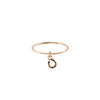 Horseshoe Hanging 14K Gold Symbol Charm Ring
