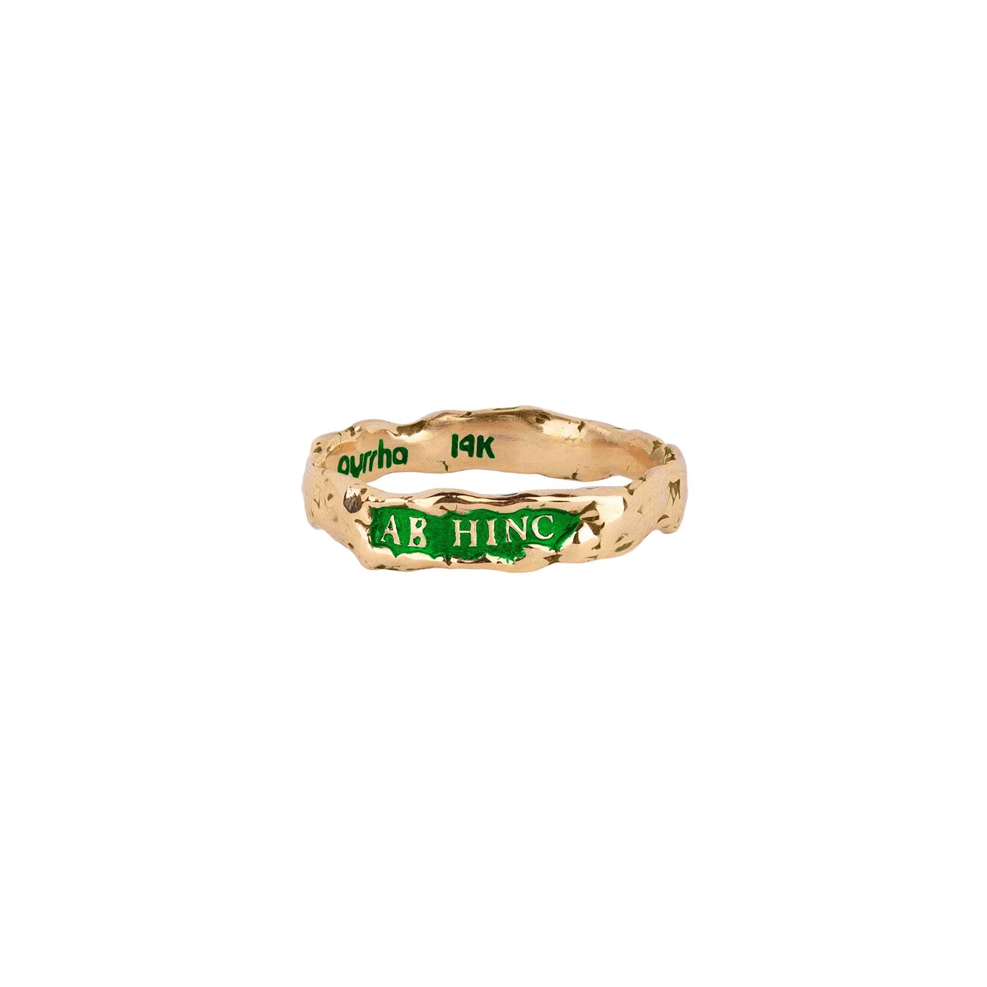 From Here On 14K Gold Narrow Texture Band Ring - True Colors