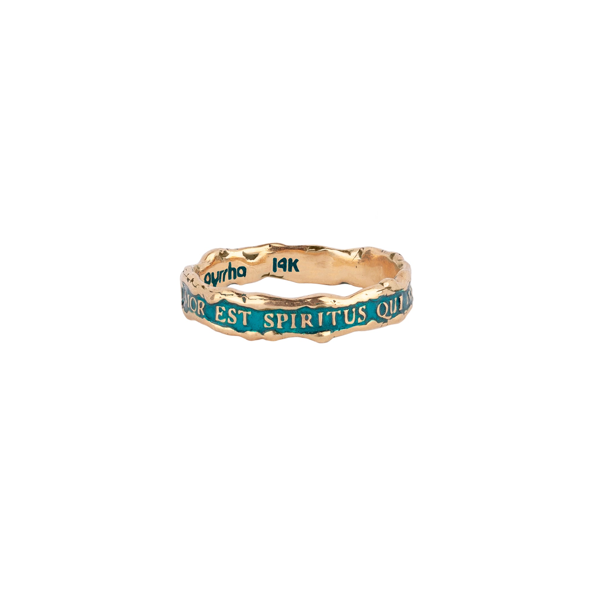 14K Gold Textured Band Rings True Colors