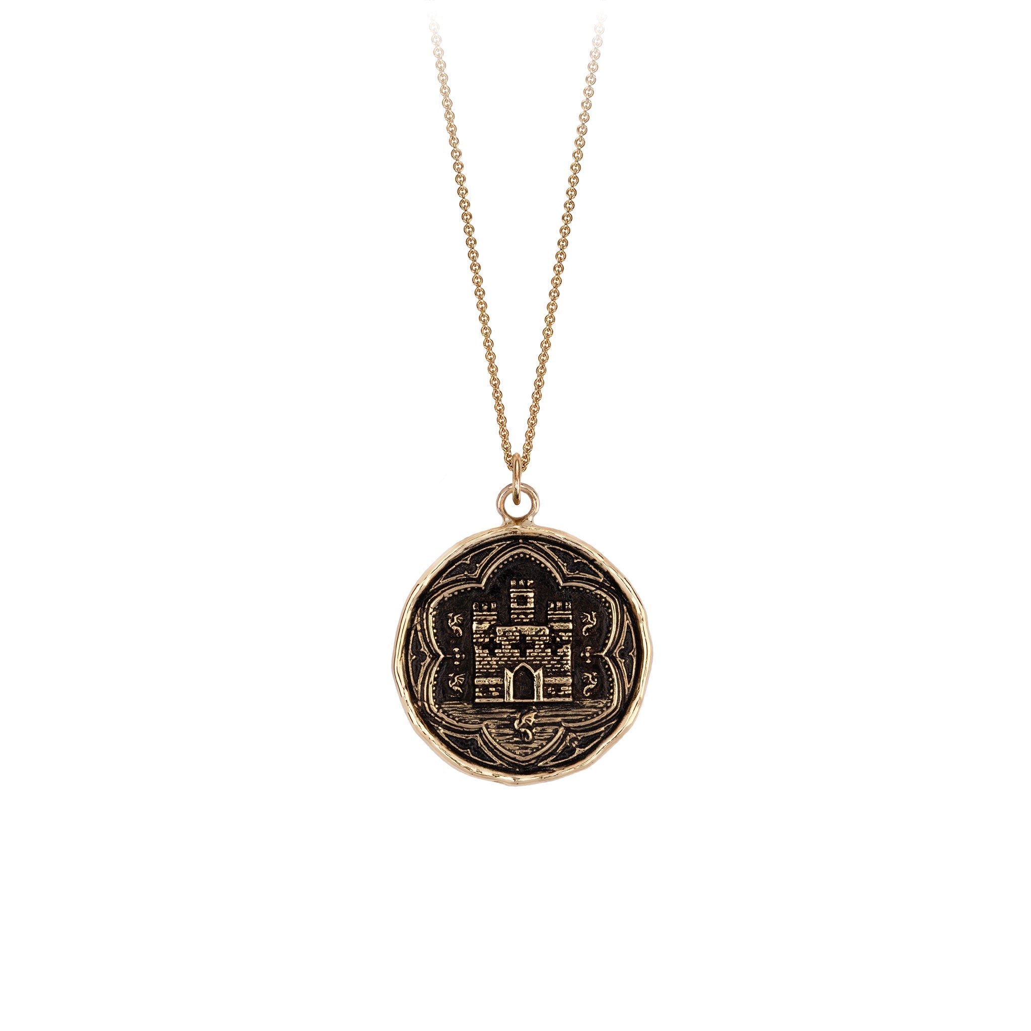 Castle 14K Gold Talisman