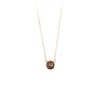 A 14k gold chain featuring our 14k gold faceted cognac diamond.