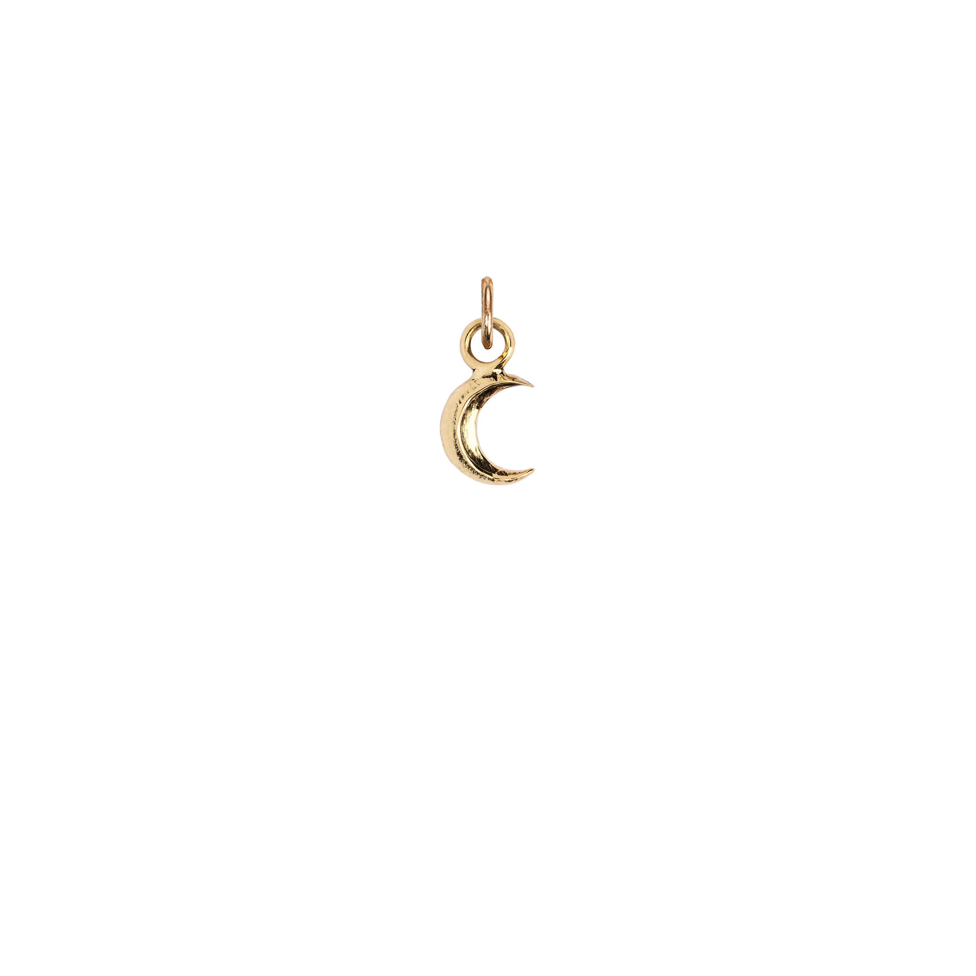 Crescent Moon 14K Gold Symbol Charm