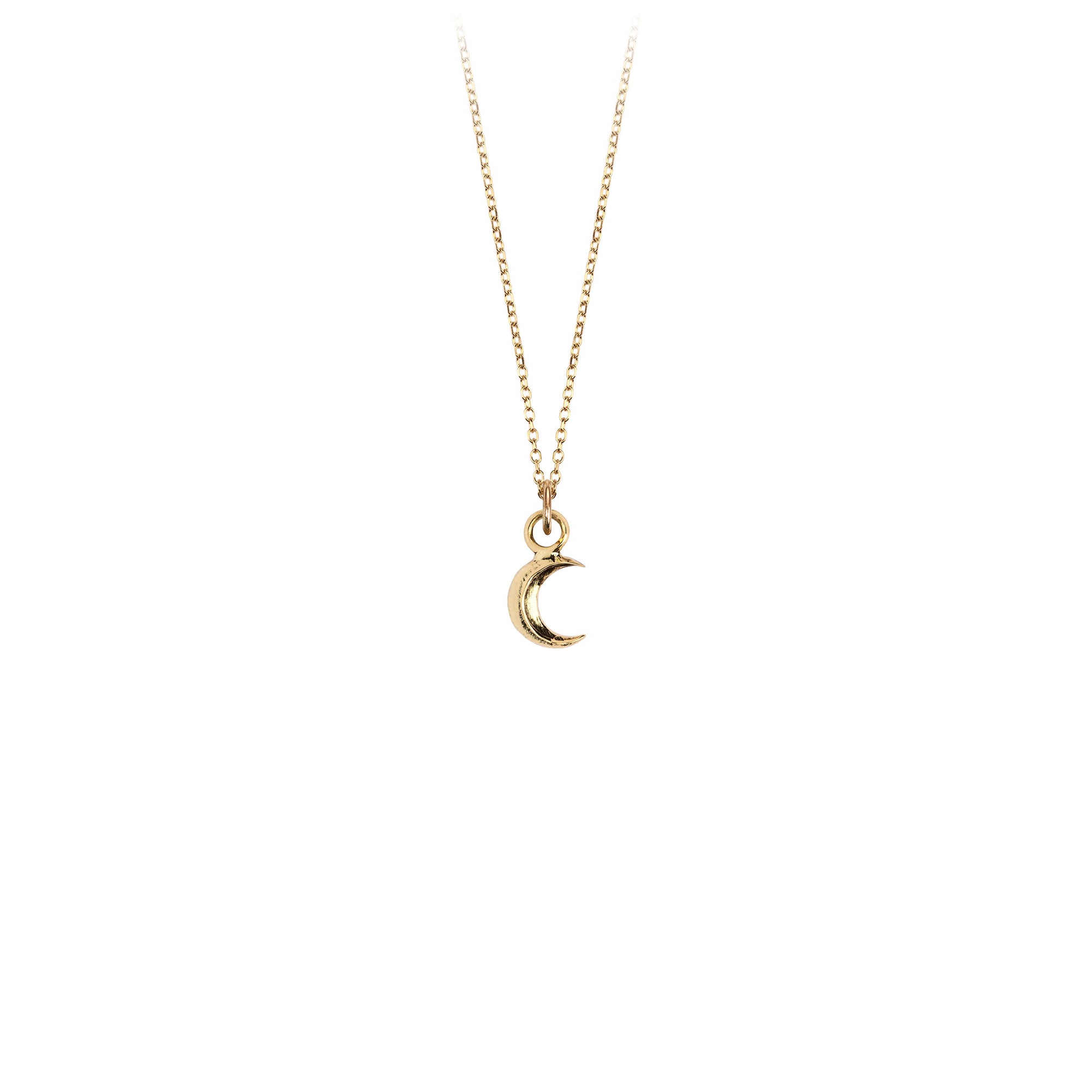 Crescent Moon 14K Gold Symbol Charm