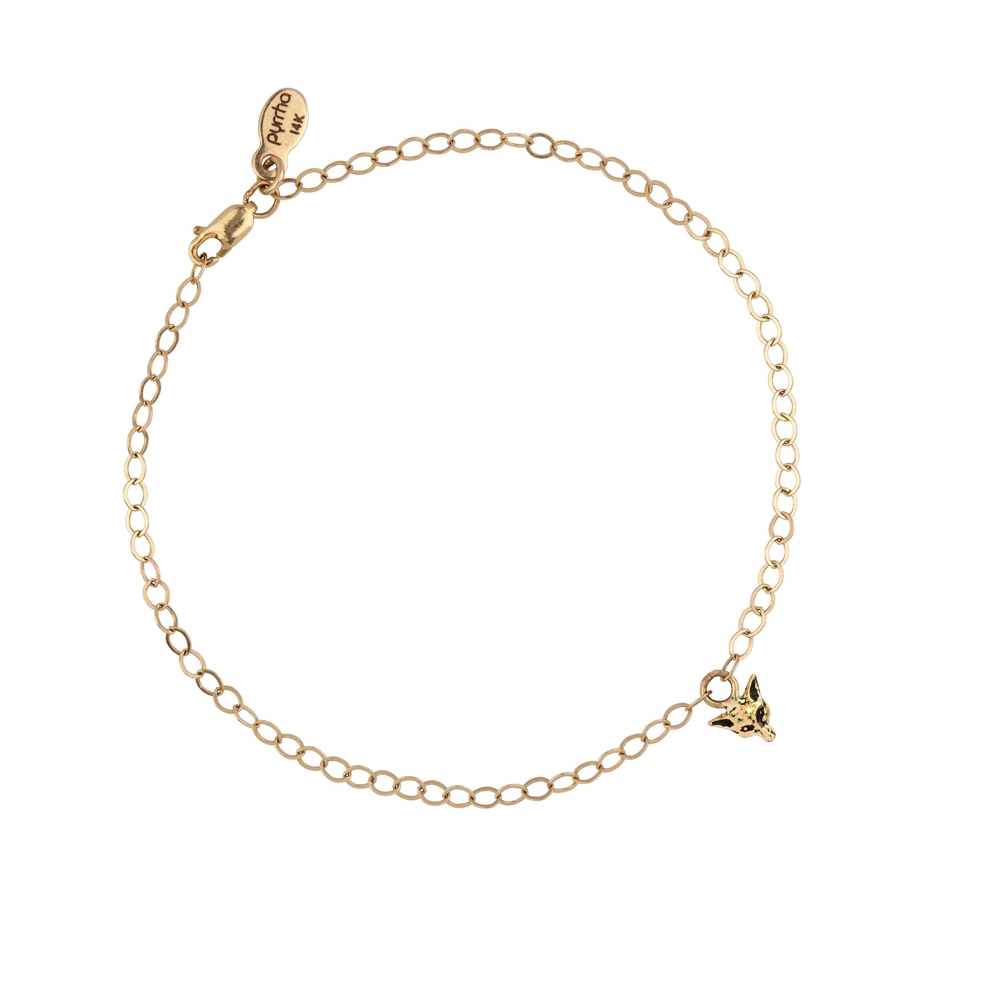 Fox 14K Gold Symbol Chain Bracelet
