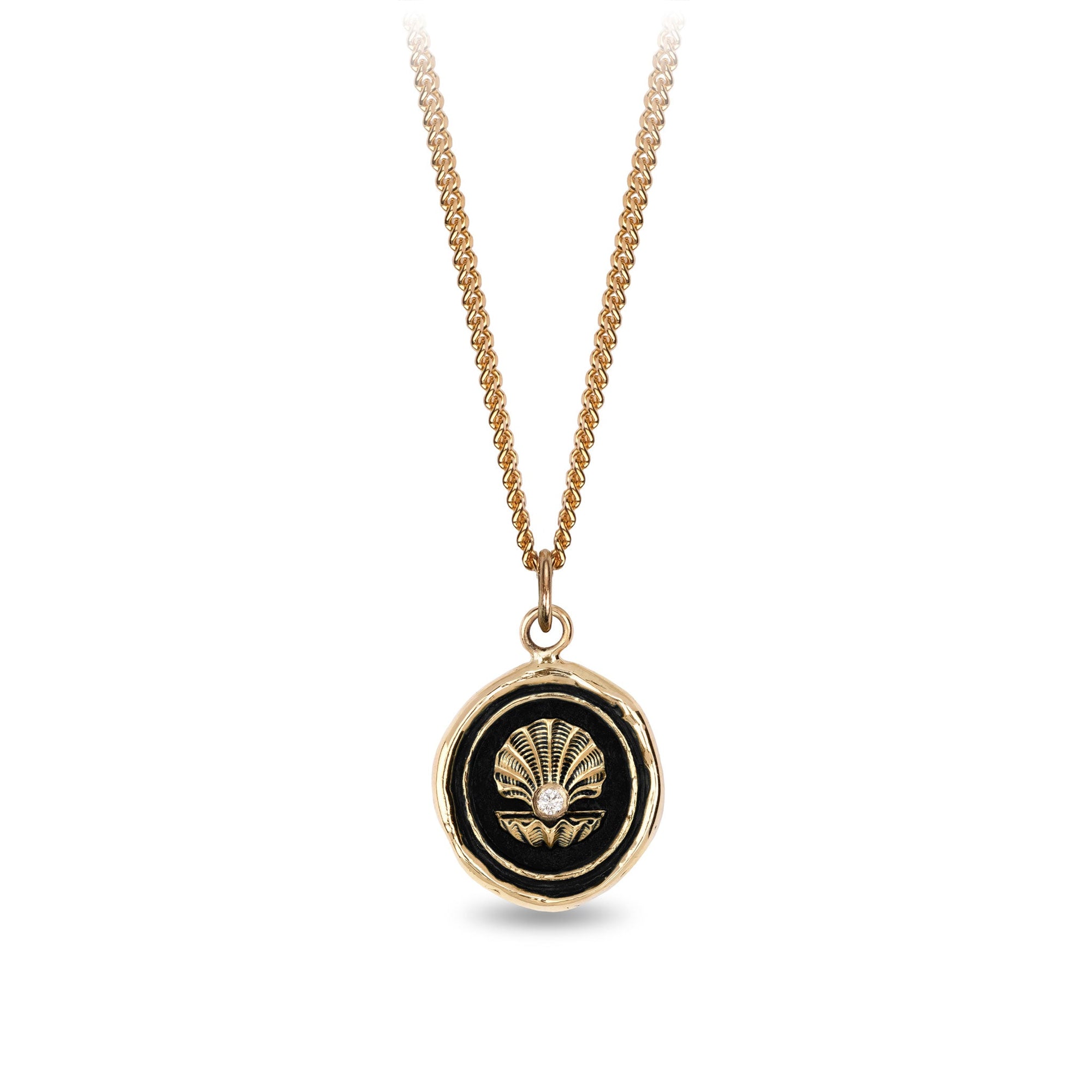The World is Your Oyster 14K Gold Diamond Set Signature Talisman