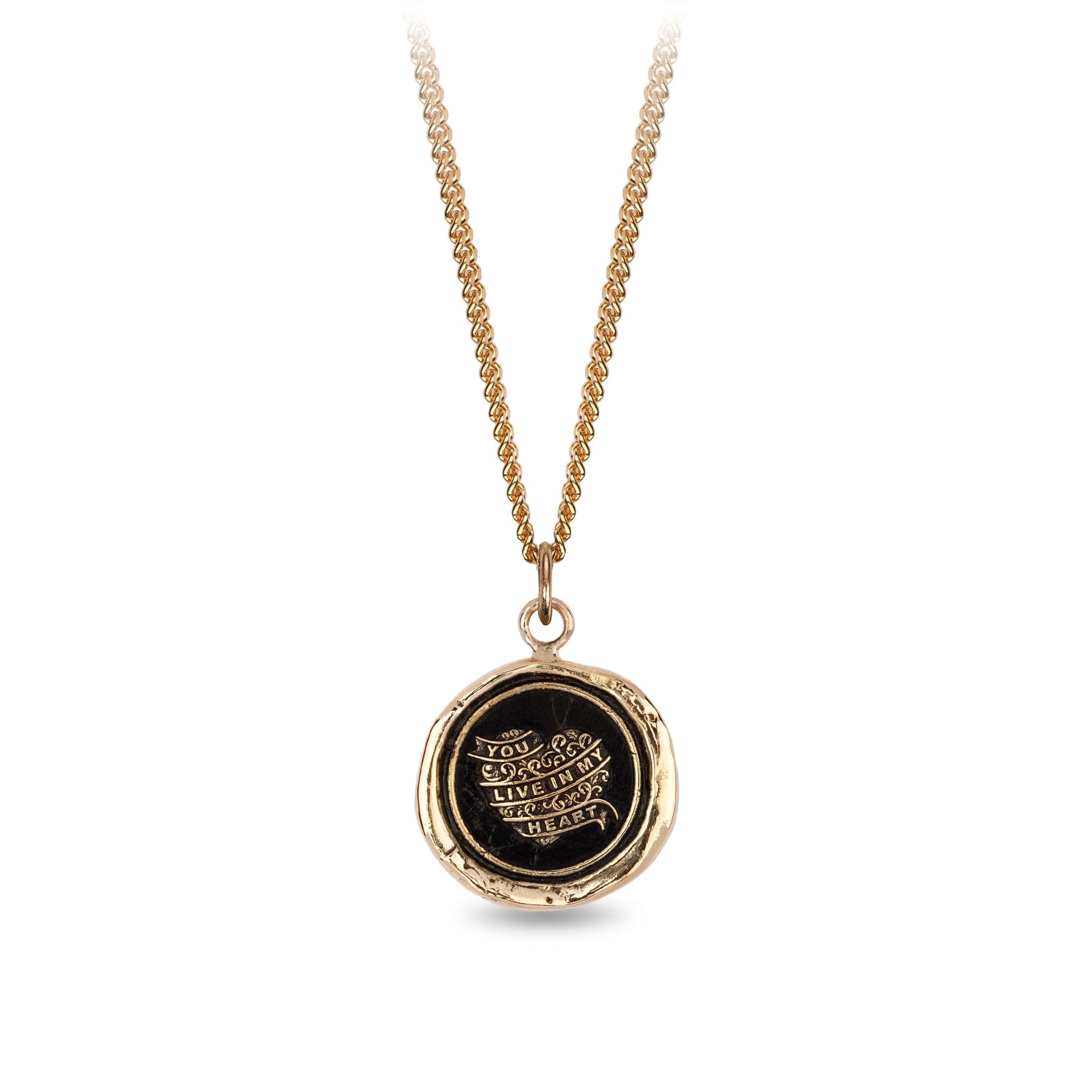 You Live in My Heart 14K Gold Signature Talisman