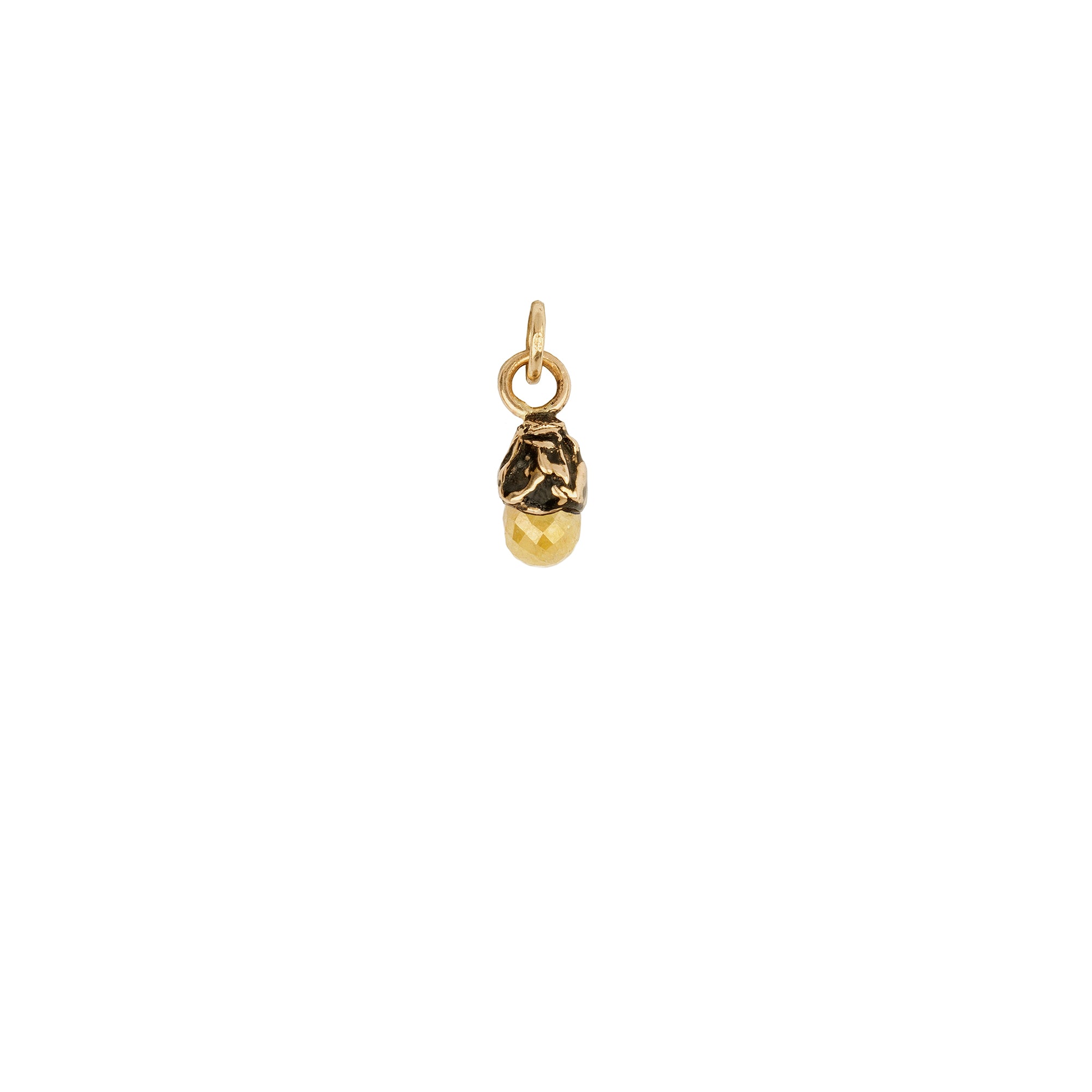 Golden Rustic Diamond 14K Gold Capped Attraction Charm