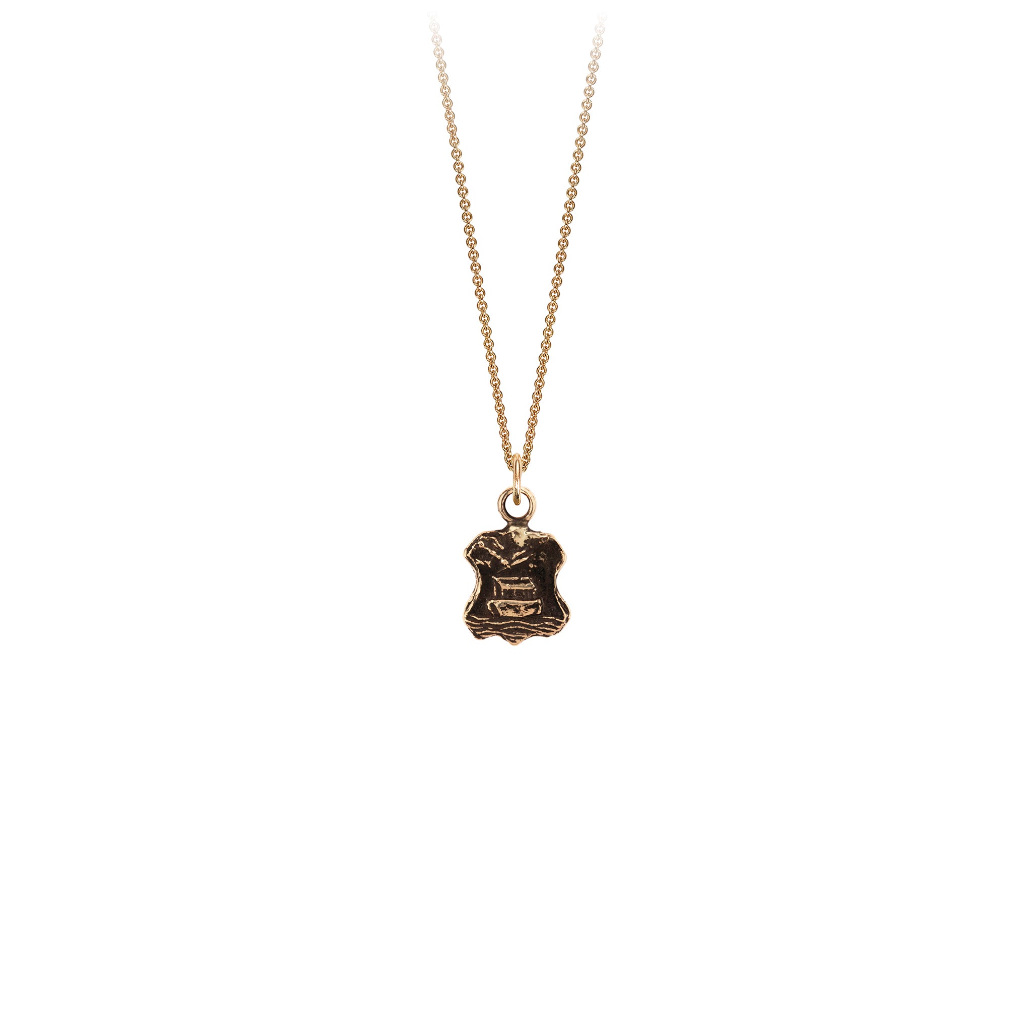 A 14k gold chain with our 14k gold Have Faith talisman.