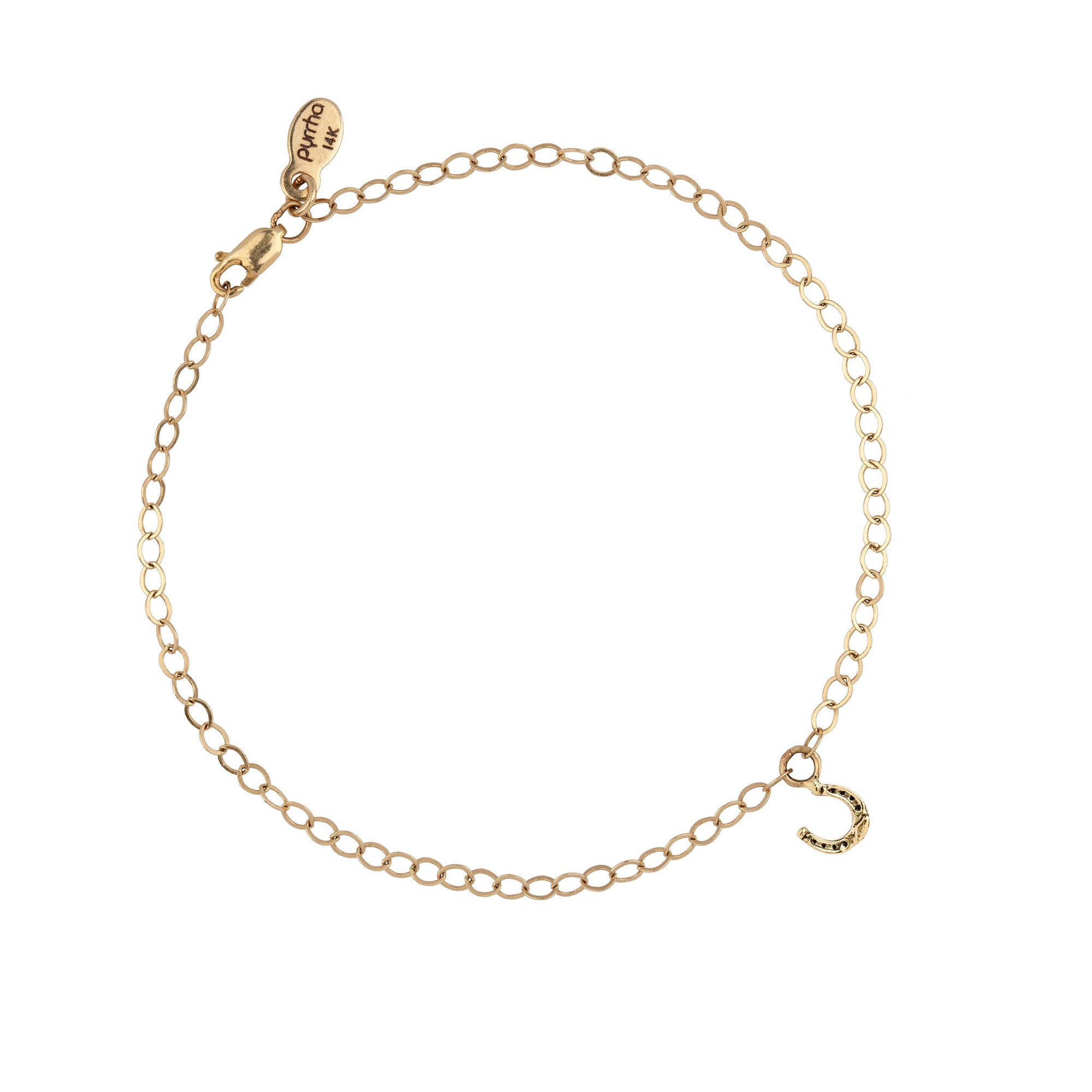 Horseshoe 14K Gold Symbol Chain Bracelet