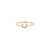 Horseshoe 14K Gold Symbol Charm Ring