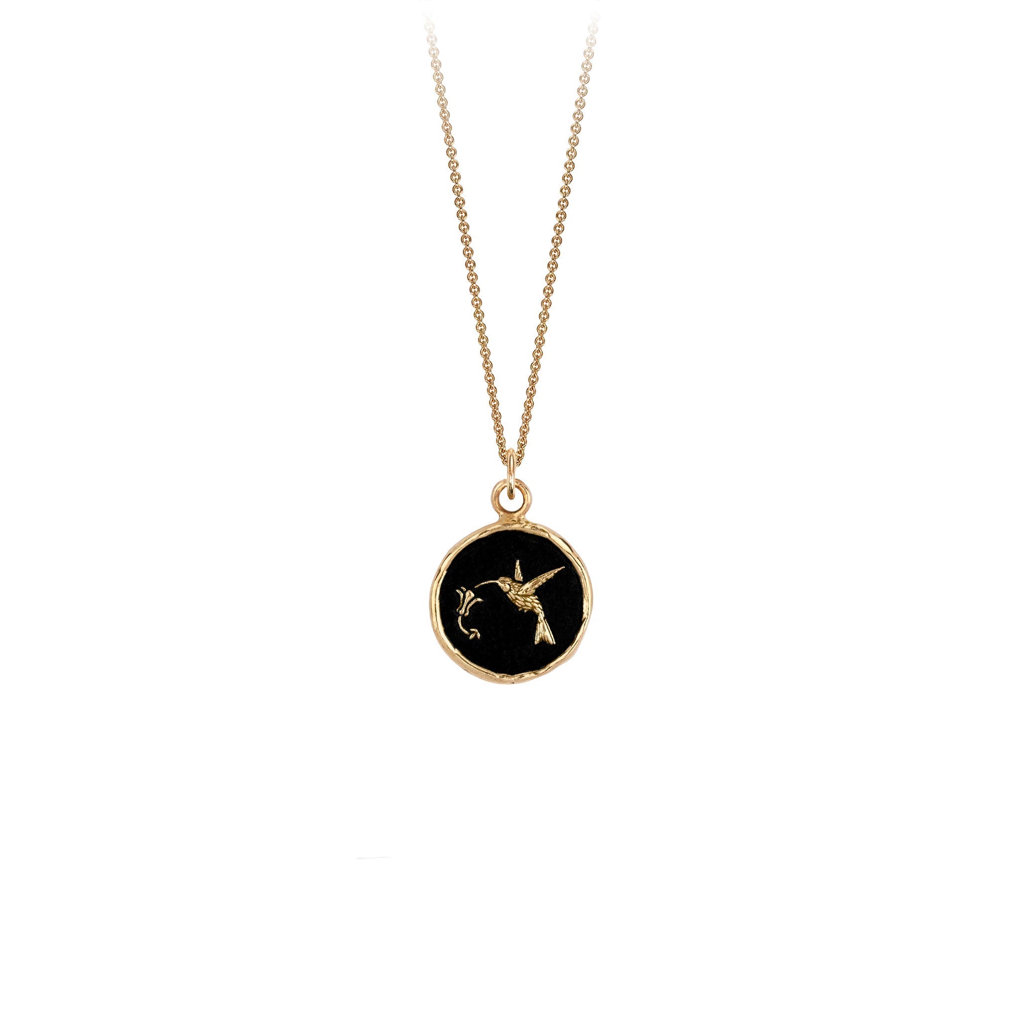 Hummingbird 14K Gold Talisman