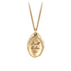 I Will Be Here Now 14K Gold Affirmation Talisman