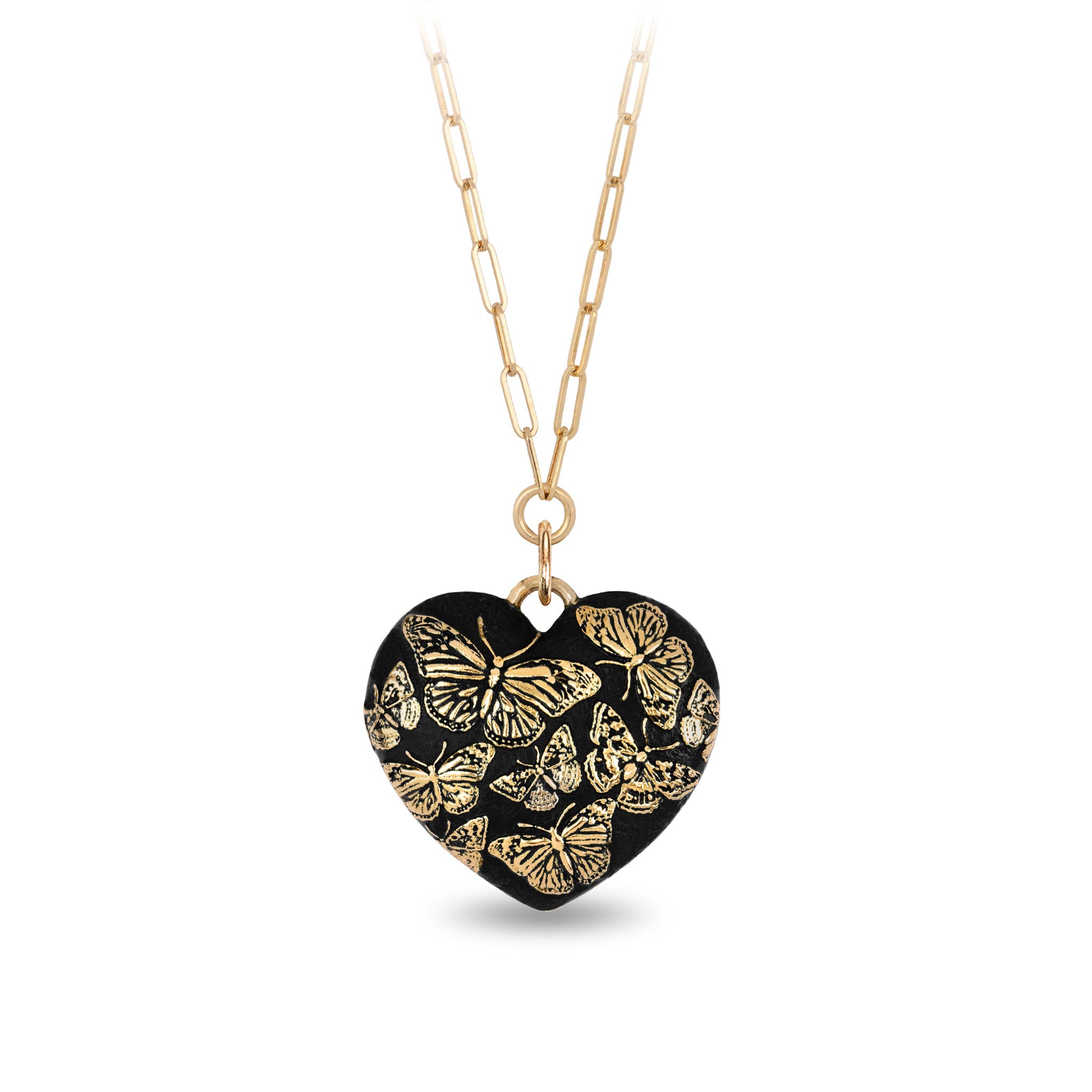 Gold Puffy Heart Necklace – A Shop of Things