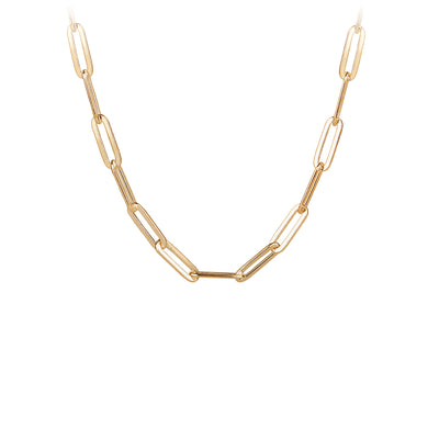 14k gold paperclip on sale link necklace