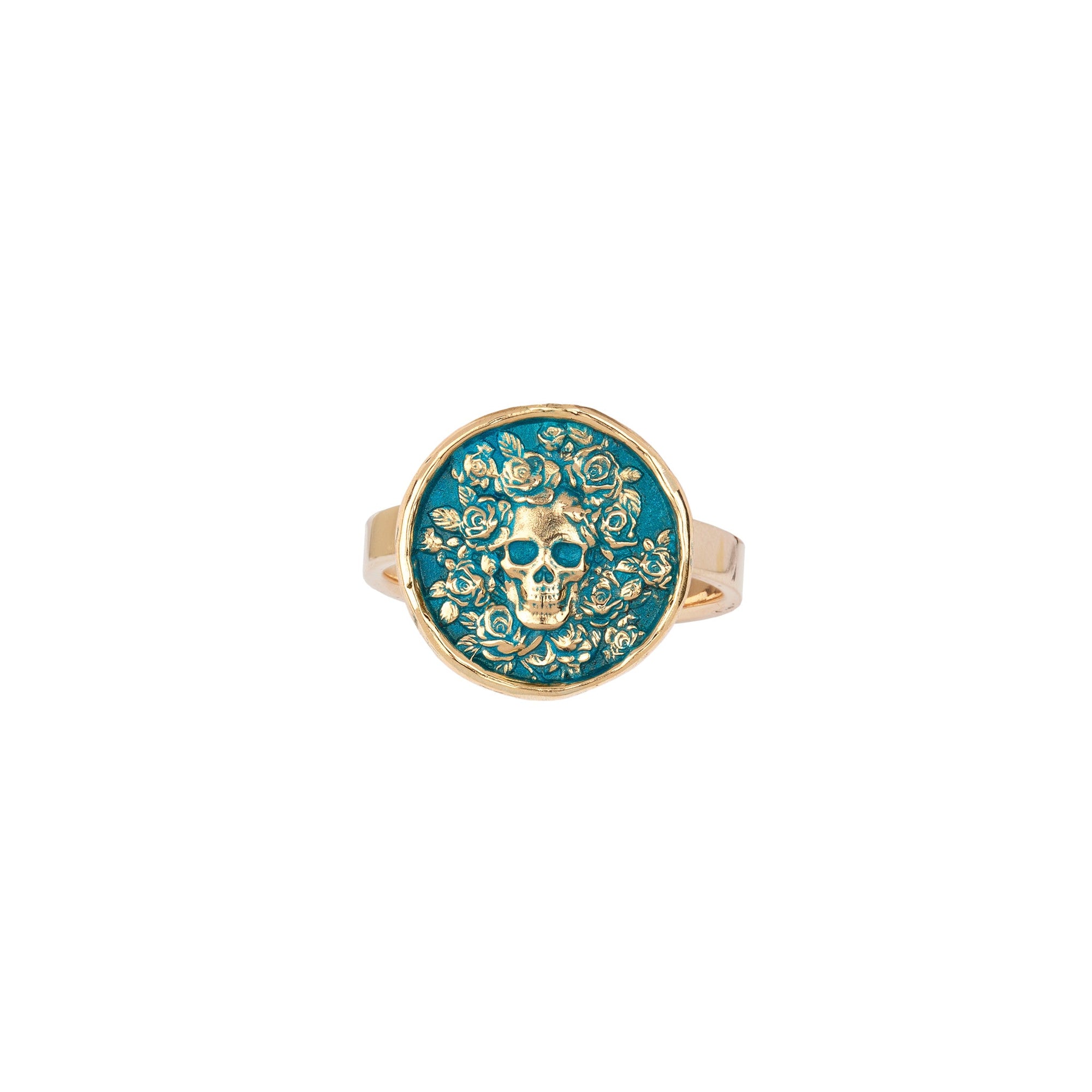 Live Every Moment 14K Gold Talisman Ring - True Colors