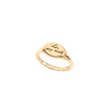Live Your Truth 14K Gold Sideways Oval Signet Ring