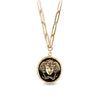 Medusa 14K Gold Large Hollow Paperclip Chain Necklace