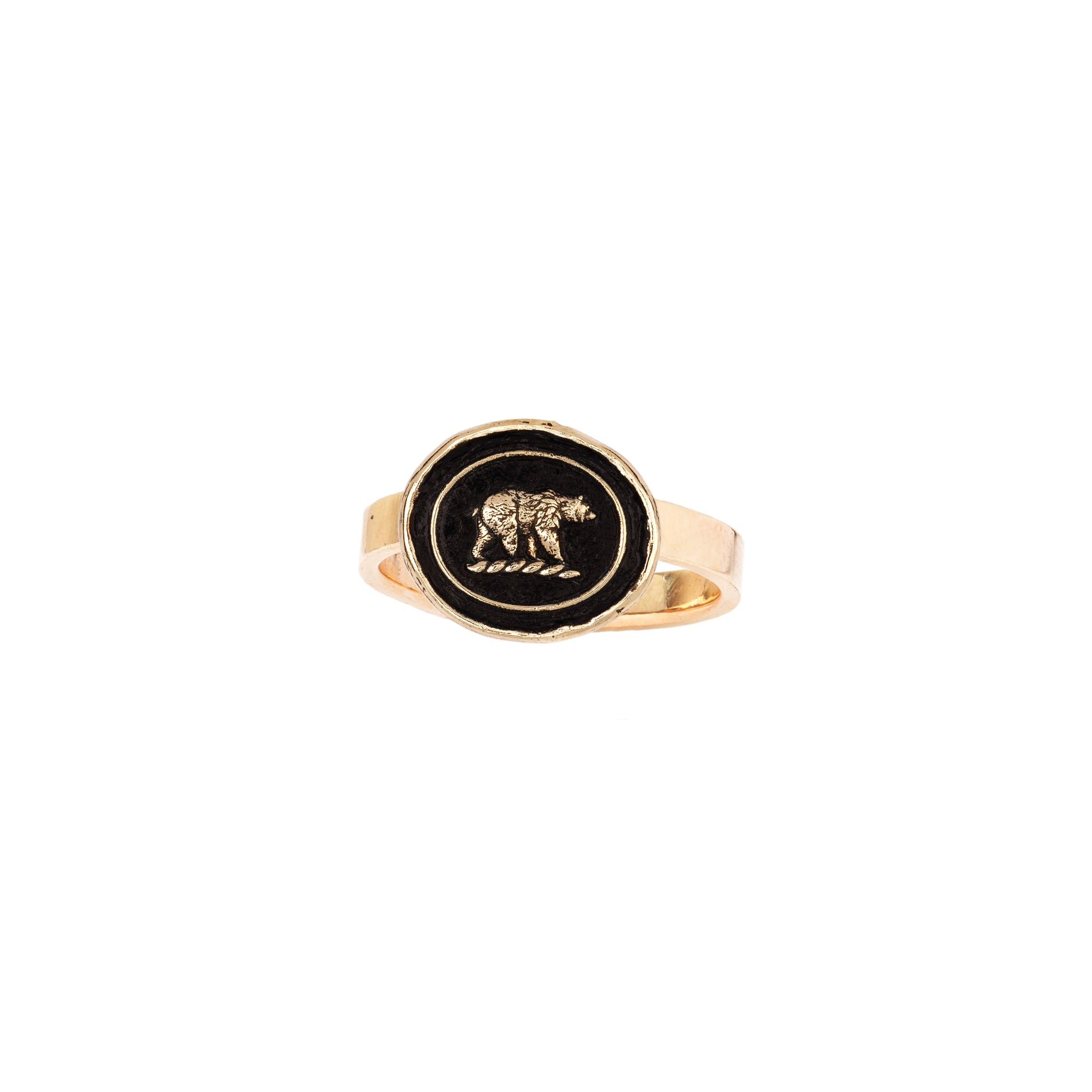 Mother Bear 14K Gold Talisman Ring