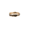 Eternal Love Narrow 14K Gold Stone Set Textured Band Ring