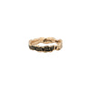Love is the Breath that Sustains Us Narrow 14K Gold Stone Set Textured Band Ring