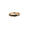 Together Forever Narrow 14K Gold Stone Set Textured Band Ring