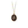 A 14k gold chain featuring our 14k gold Nyx goddess talisman.
