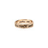 A 14k gold ring engraved with our Omnia Vincit Amor motto.