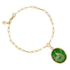Peacock 14K Gold Long Link Paperclip Chain Bracelet - True Colors